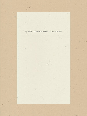 cover image of 24 Pages and other poems